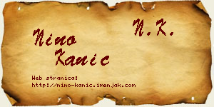 Nino Kanić vizit kartica